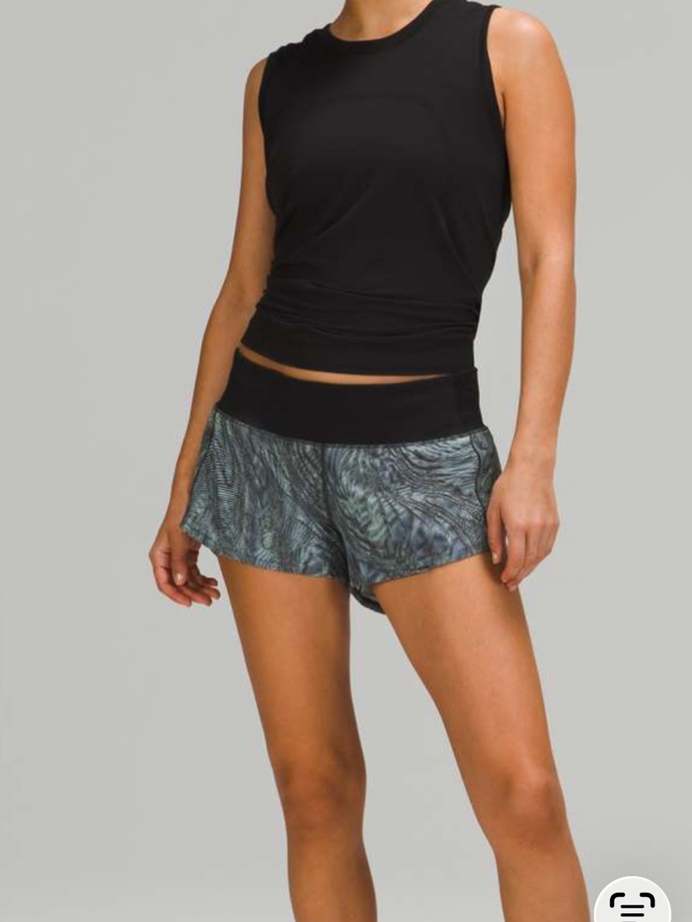 Lululemon Speed Up Mid-Rise Short 4’’Lined Dimensional Icing Blue Multi 8